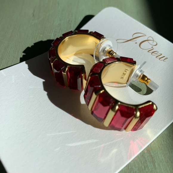 J. Crew Trapezoid Stone Hoop earrings - Picture 8 of 8